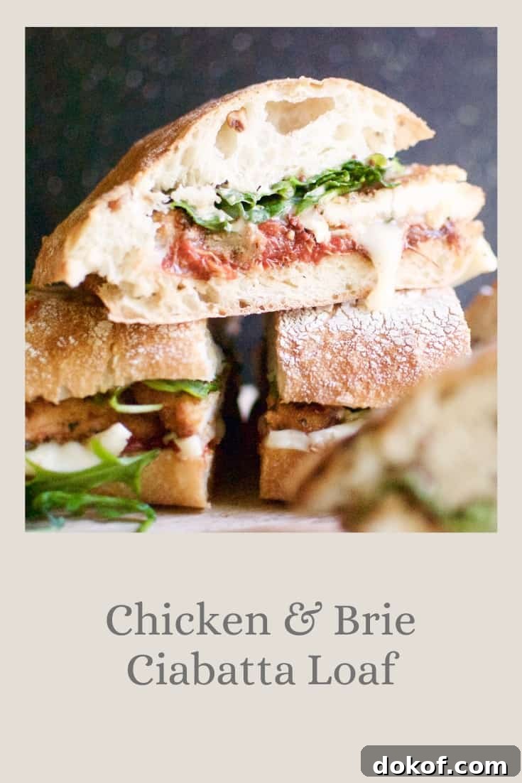 chicken & brie ciabatta loaf