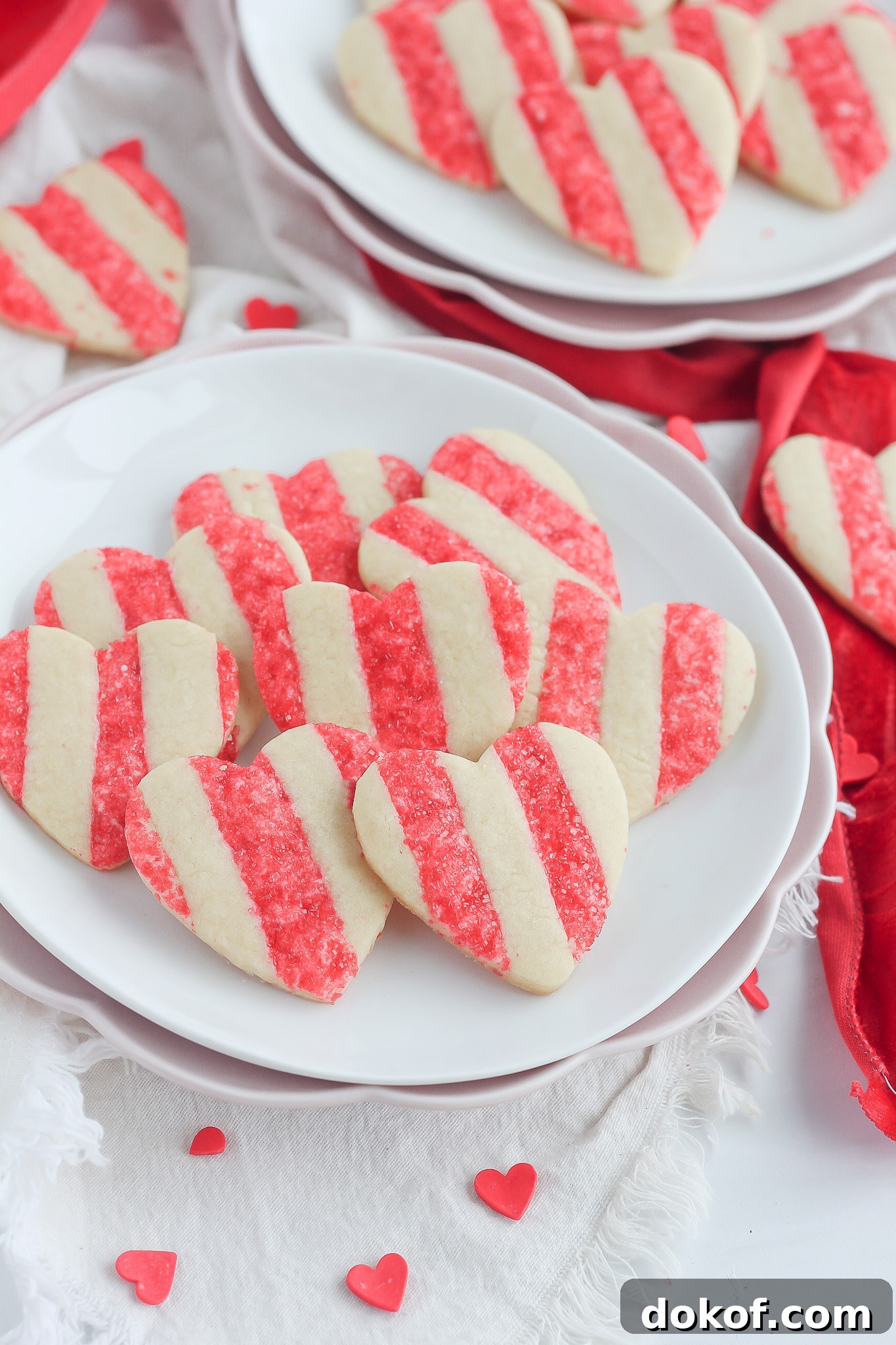 Baked heart cookies