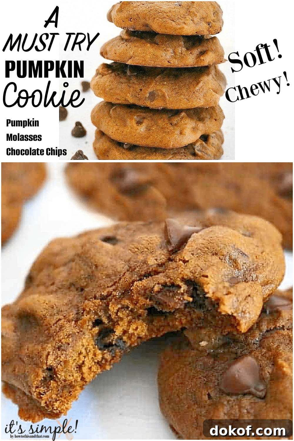 chocolate chip pumpkin cookies.