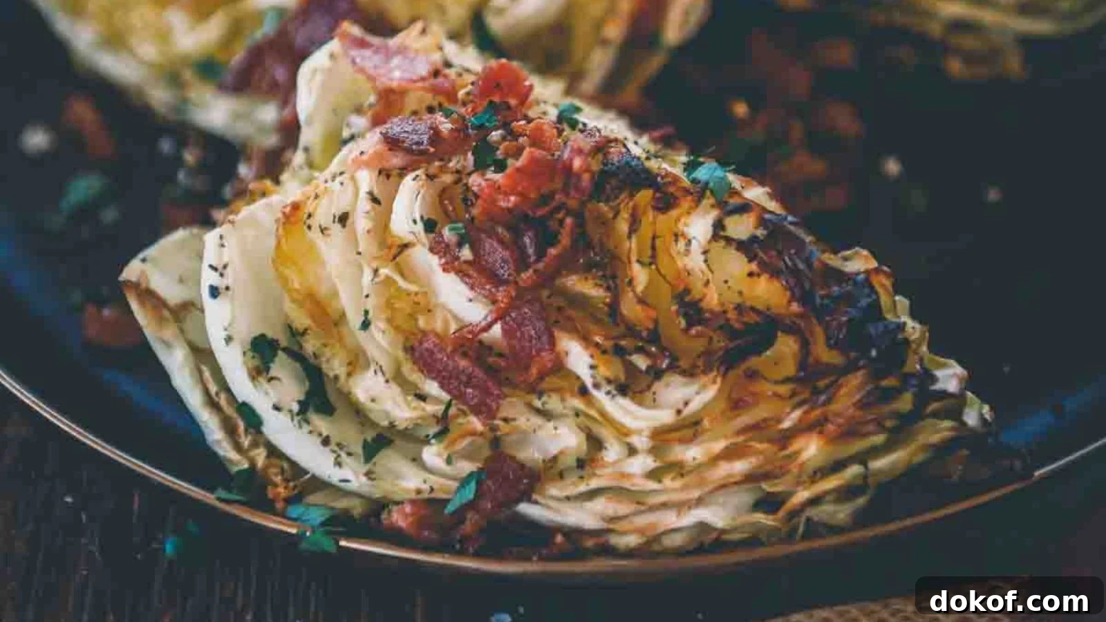 Smoked cabbage cooked low and slow until the leaves are tender and smoky.